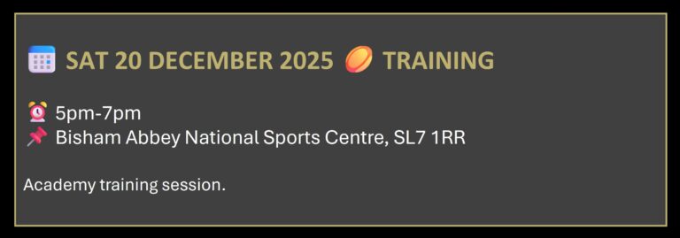 elite youth rugby academey training schedule december 2025
