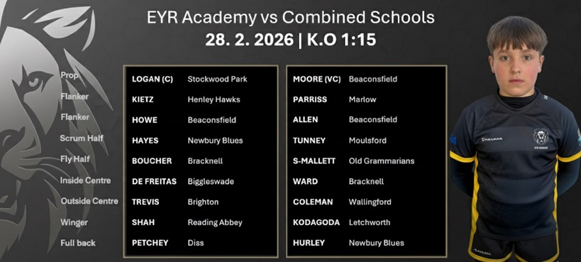 Elite Youth Rugby ACamdey team vs Combined Schools 28th February 2026